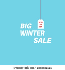 Big winter sale big deal sale season off season sale vector logo design.