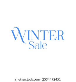 Big winter sale on white background.