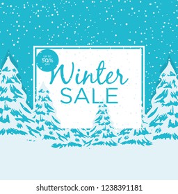 Big winter sale poster 