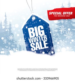 Big winter sale poster
