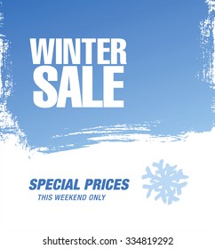Big winter sale poster