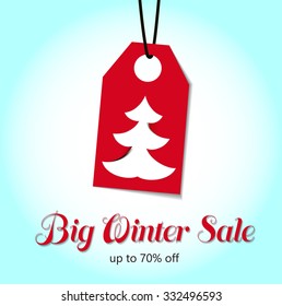  Big Winter Sale price tags. Vector