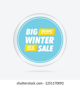 Big Winter Sale Special Offer Banner. Vector Illustration Eps 10
