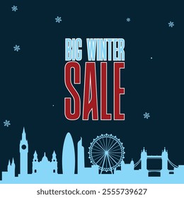 Big Winter Sale vector Background Illustration, winter sale,
big sale, background