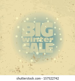 Big winter sale ,vintage poster
