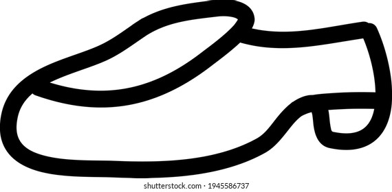 Big woman shoes, illustration, vector on a white background
