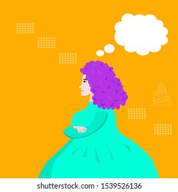 Big Woman is thinking vector 