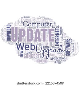 Big word cloud in the shape of UFO with word update. Make something more modern. Adding new facts. Changing its design