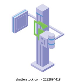 Big xray scanner icon isometric vector. Medical device. Xray clinic
