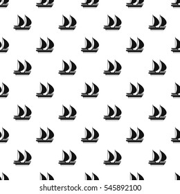 Big yacht pattern. Simple illustration of big yacht vector pattern for web