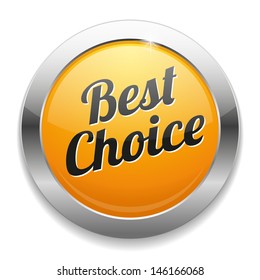 Big yellow best choice button