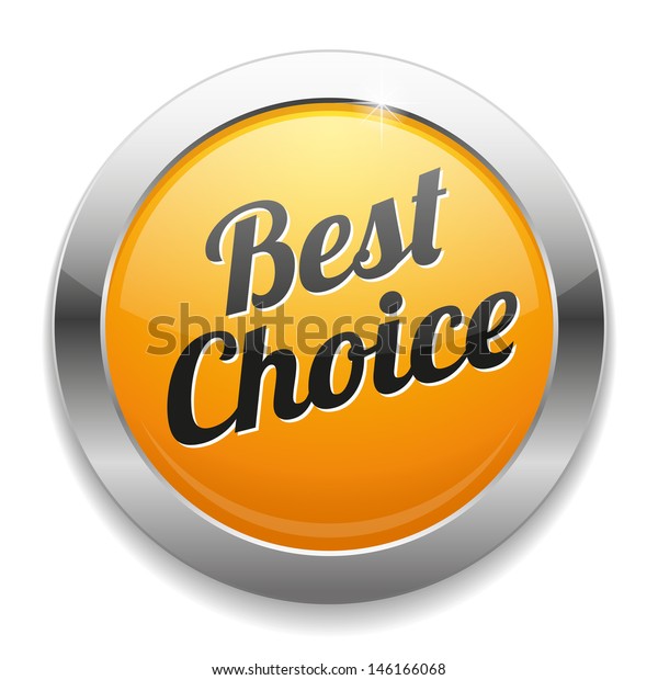 Big Yellow Best Choice Button Stock Vector (Royalty Free) 146166068