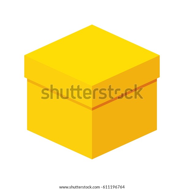 Download Big Yellow Box Packaging Gifts Parcels Stock Vector Royalty Free 611196764 PSD Mockup Templates