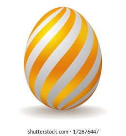 Big yellow easter egg with lines