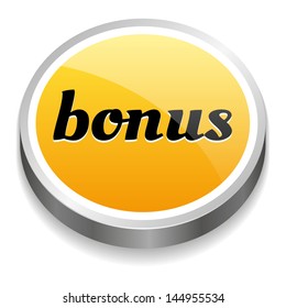 Big yellow glossy bonus button