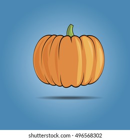 Big yellow Halloween pumpkin