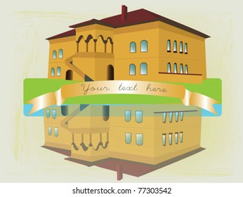 big yellow old house