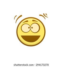 big yellow smiley surprised with open mouth