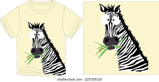 big zeebra
t shirt graphic design vector illustration digital file
