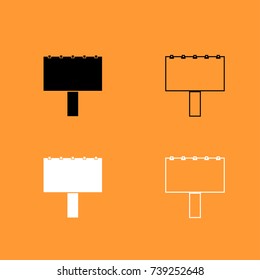 Bigboard black and white set icon .