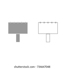 Bigboard grey set icon .