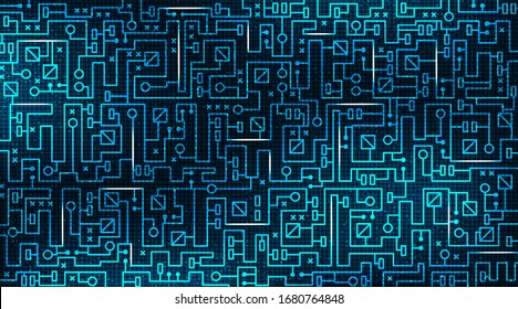 BigData Circuit board Technology background,security and electronic concept,vector.
