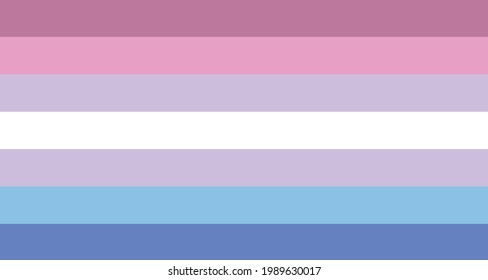 bigender flag emblem graphic element Illustration template design