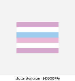 Bigender flag symbol vector icon. LGBT symbol Isolated on white background