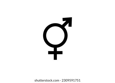 Bigensymbol. Geschlechtersymbol. Einfaches Vektordesign bearbeitet