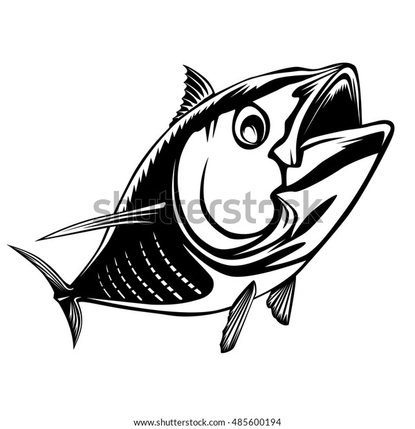 ミミマグロ漁のロゴイラスト ベクターイラストは 釣りクラブ プリント ウェブ その他の工芸品のロゴやエンブレムの作成に使用できます のベクター画像素材 ロイヤリティフリー