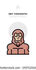 The bigfoot avatars, Element, Character Design. Crazy and Fantasy Future World Topic. Realistic, Cartoon, Fantastic, Sci-fi Style