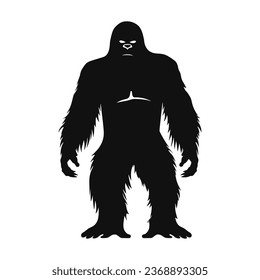 Bigfoot Black Color Vector Illustration