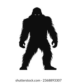 Bigfoot Black Color Vector Illustration