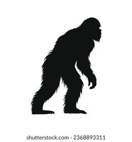 Bigfoot Black Color Vector Illustration