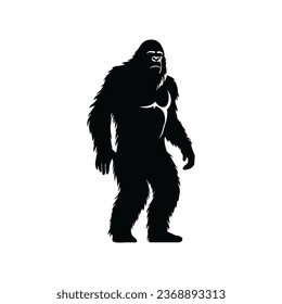 Bigfoot Black Color Vector Illustration