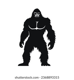 Bigfoot Black Color Vector Illustration