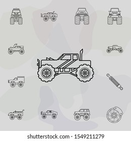 Bigfoot car icon. Bigfoot car icons universal set for web and mobile