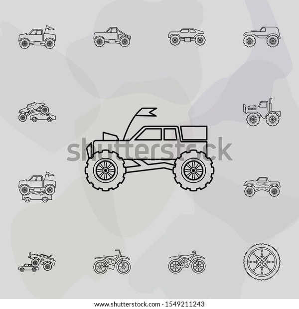 Bigfoot car icon. Bigfoot car icons universal set\
for web and mobile