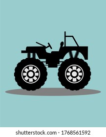 BIGFOOT CAR ICON VECTOR DESIGN