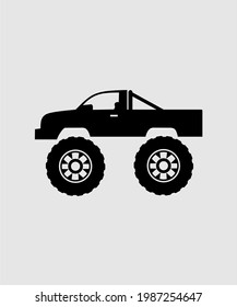 Bigfoot car icon vector design for modification transportation, logo, background, etc.