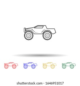 Bigfoot car multi color style icon. Simple thin line, outline vector of bigfoot car icons for ui and ux, website or mobile application