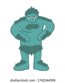 Bigfoot. Childish illustration of cute Monster