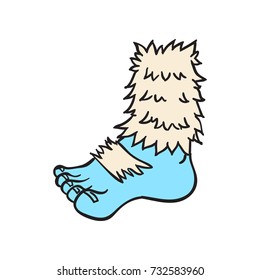 Bigfoot Foot Vector Cartoon