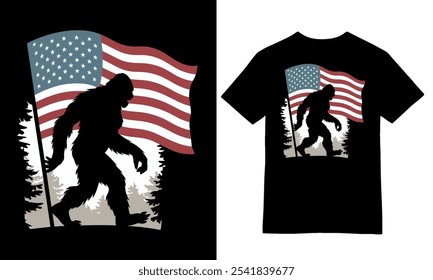 Bigfoot Forest T-Shirt Design. bigfoot shirt