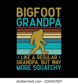 Bigfoot Grandpa Vintage Retro Like A Regular Grandpa