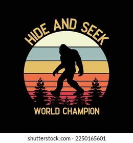 Bigfoot Hide and Seek Champion Shirt Sasquatch Camping Tees