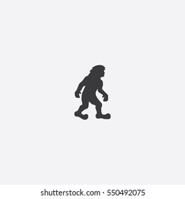 Bigfoot icon silhouette vector illustration

