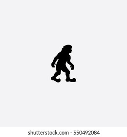 Bigfoot icon silhouette vector illustration

