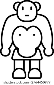 Bigfoot Icon Vector Element line icon design vector icons