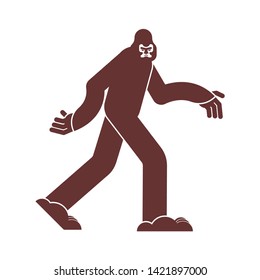 Bigfoot icon. Yeti sign. Abominable snowman symbol. sasquatch